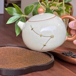 Elegant Ceramic Tea Pot with Soft Gloss Finish